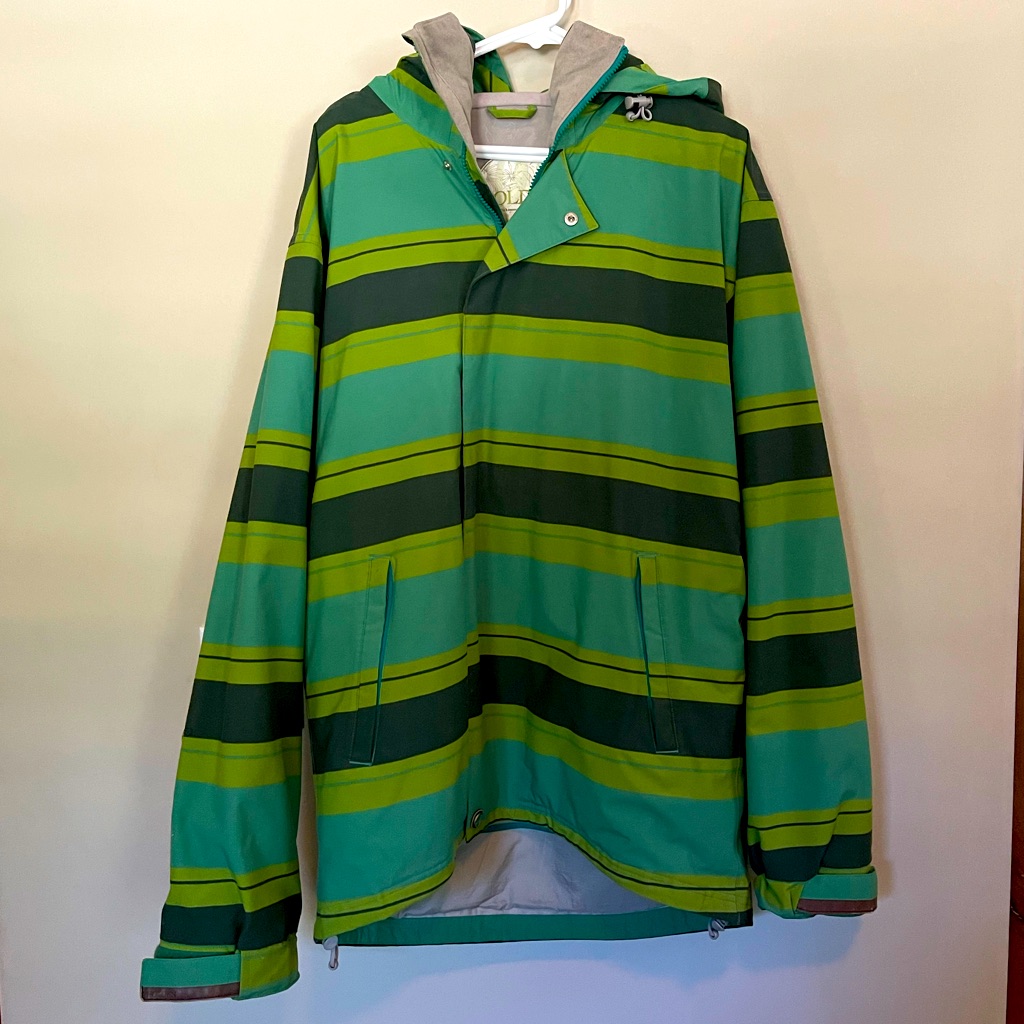 Green Striped Men's Jacket